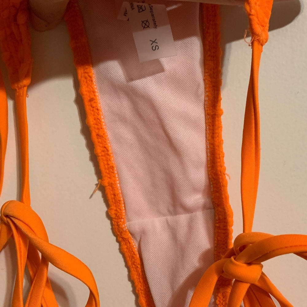 Orange Textured Bikini Set - Picture 3 of 3